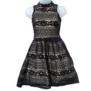 MISS BEHAVE GIRLS Size 14 Kids Dress Black Lace Party Wedding Formal Sleeveless